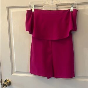 Vibrant Pink Strapless Romper Size XS